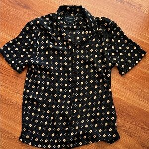 Denim & Flower Black and Gold Patterned Shirt